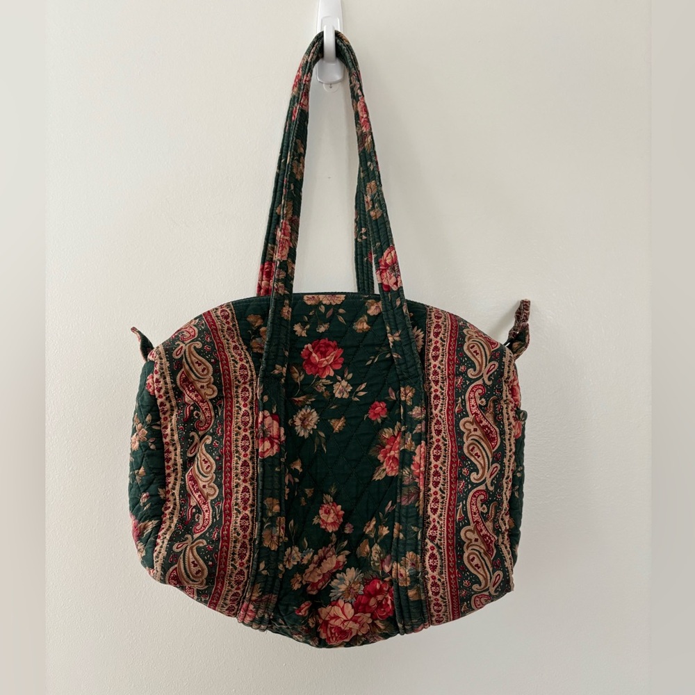 Vintage Vera Bradley Greenbriar Floral Small Duffel 1987